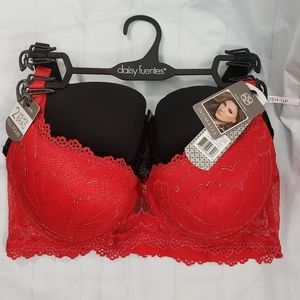 Daisy Fuentes Lot of 2 Lace Bra Size 40D